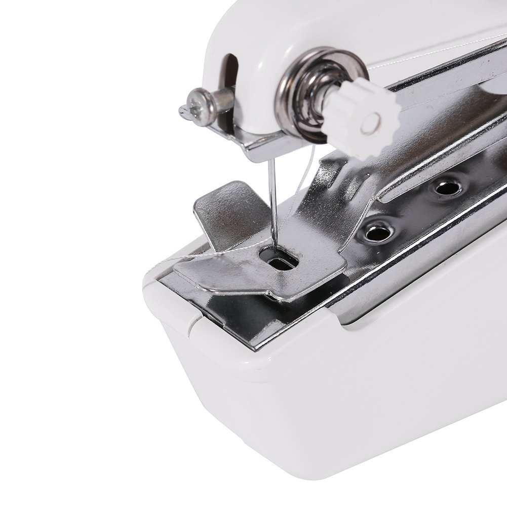 Máquina de coser portátil, mini herramienta profesional de costura eléctrica de mano de puntada rápida, adecuada para principiantes, tela de bricolaje para niños, cortina de ropa para mascotas 8