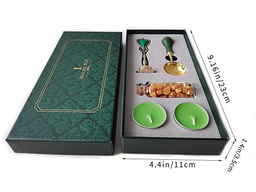 Miniatura 3 de Fancy Letters - Juego de sellos de cera en T, kit de sellos de cera de estilo europeo, juego de caja de regalo, sello de cera personalizado vintage