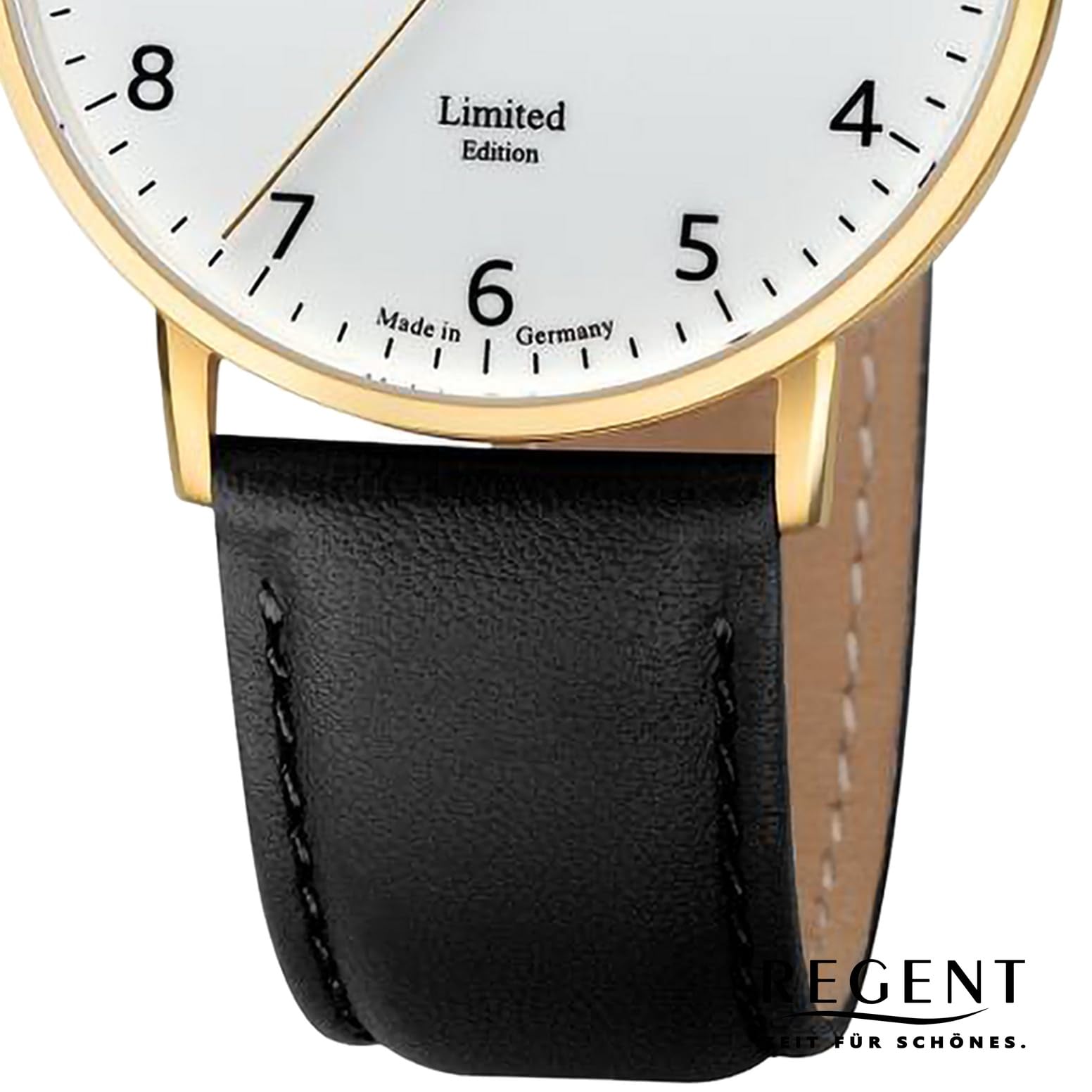 REGENT Montre pour homme en acier IPG GM-2303 Édition limitée avec certificat, jaune or, Classique