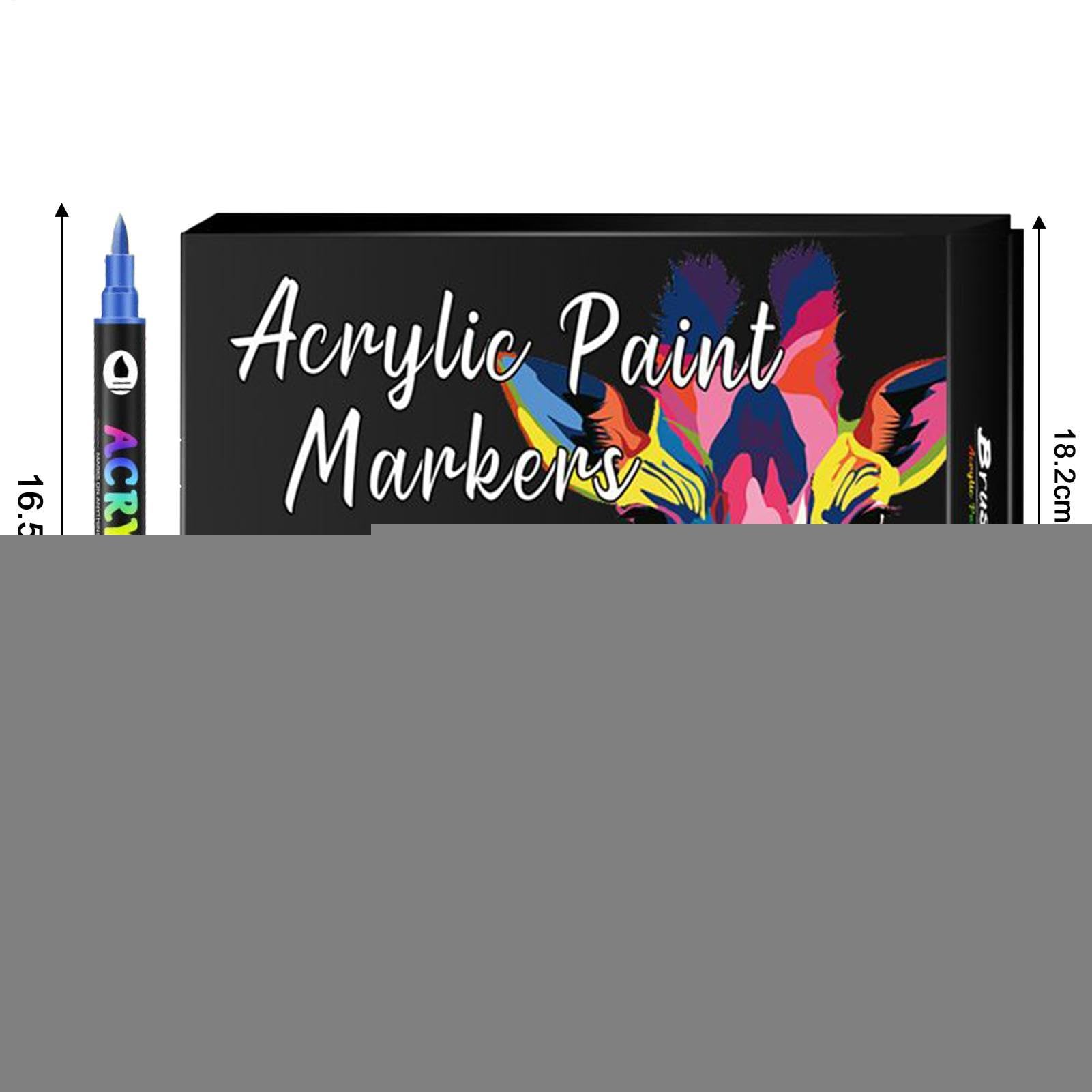 Marqueurs à Peinture Acrylique Marqueurs Double Pointe pour Textile