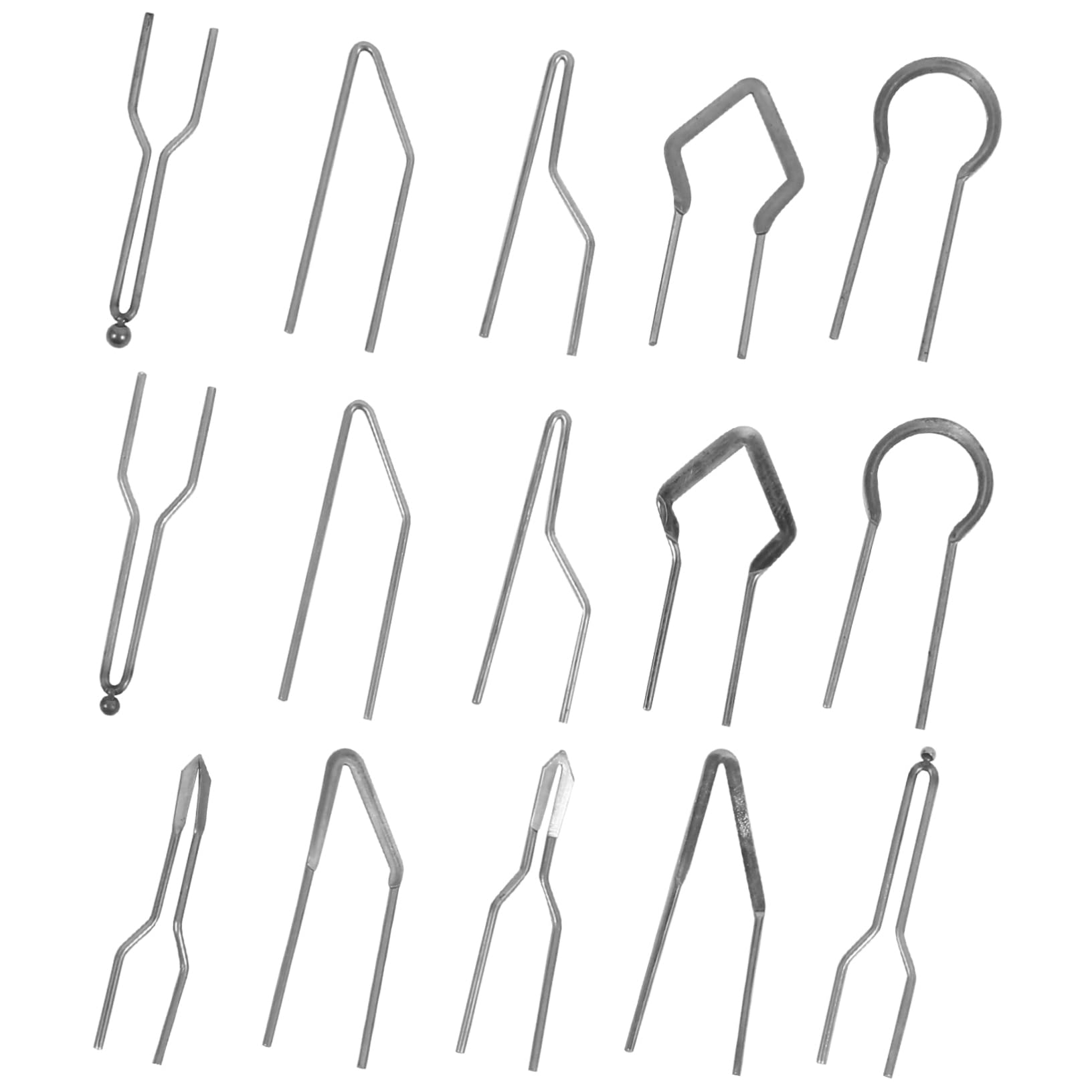 SEWACC 15pcs High Impedance Pyrography Wire Tips Kit for Wood Burning Durable Metal Nibs Compatible with Machines for DIY Wood Carving and Art