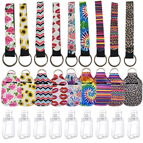 FunPa 9 Juegos Juego De Soporte De Llavero Para Botella De Viaje Portátil Recargable Mini Botella De Líquido Con Funda De Botella