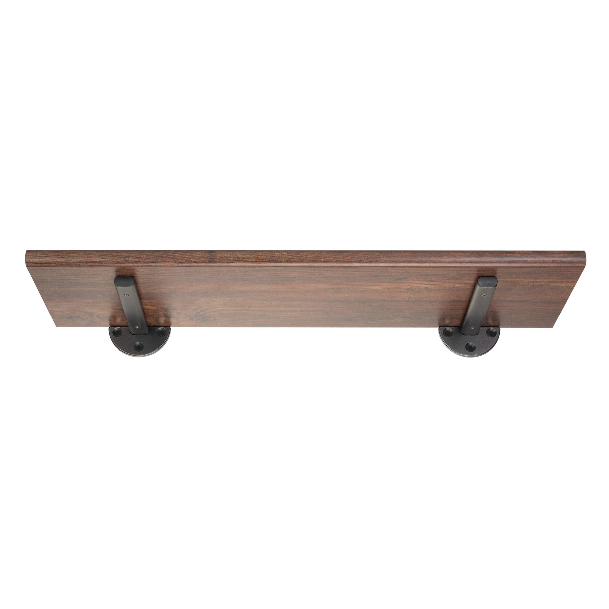 MAD Staffe per Mensole Nere, Supporti a Muro in Acciaio Resistente, Reggimensole con Viti e Tasselli di Fissaggio (25 cm, Nero)