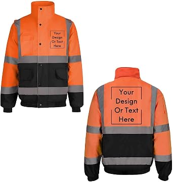 Custom Waterproof Reflective Jacket for Men Personalized Construction Safety Work Hi Vis Rain Jackets Coat