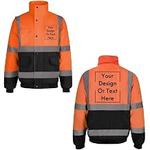Custom Waterproof Reflective Jacket for Men Personalized Construction Safety Work Hi Vis Rain Jackets Coat