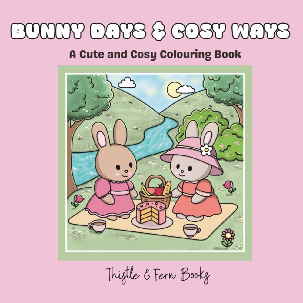 Bunny Days and Cosy Ways: Simple & cute animal colouring book.