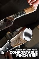 Vista 5 de Dalstrong Cuchillo para rebanar – Valhalla Series Ravenstone Black Blade Titanium Coated – Premium 9CR18MOV HC Steel – Mango de resina y madera