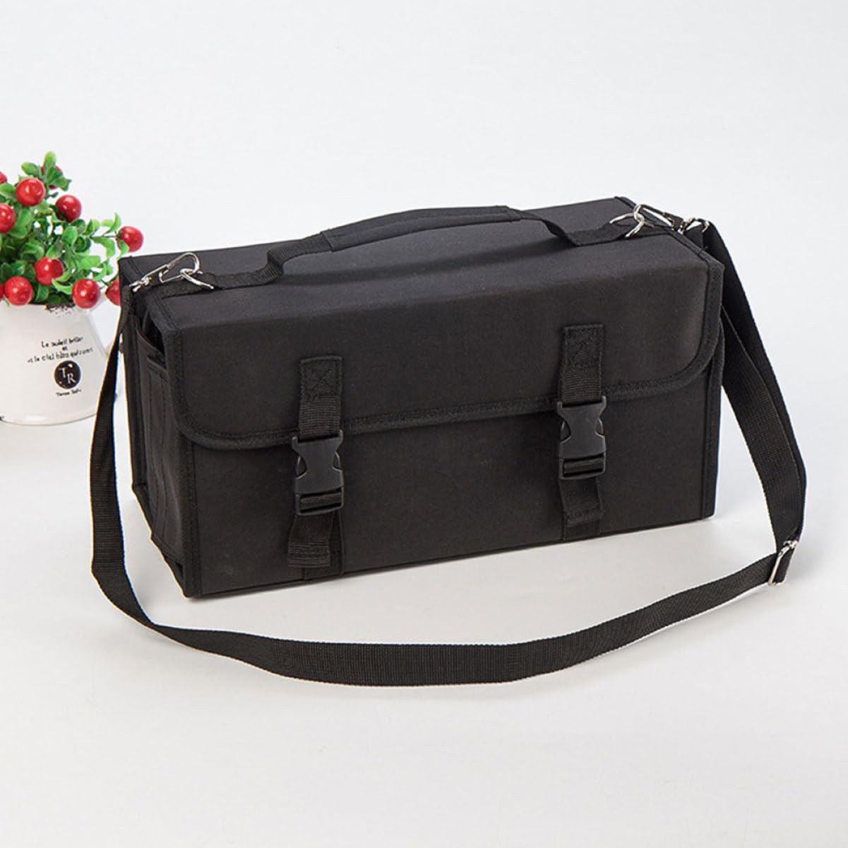 Custodia Per Pennarelli Con Cerniera Da Scomparti Borsa Porta Penne Con Tracolla Custodia Ad Alta Capacità Con Vano Portaoggetti Sul Retro Adatta Per Organizzare Pennarelli e Make-