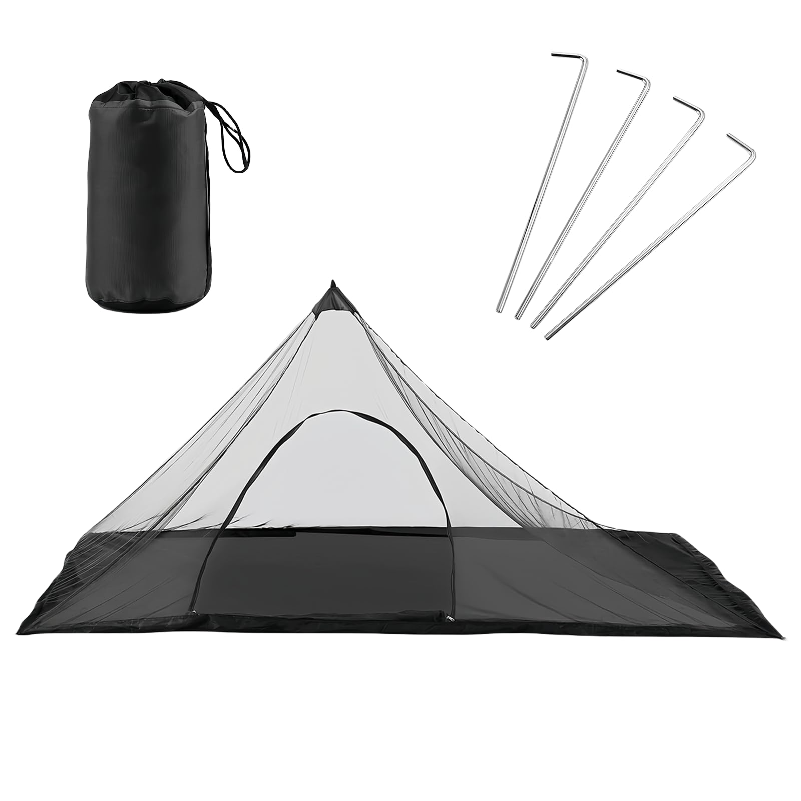 Mosquitera Plegable de Camping, Ultra Ligera y Portátil - Instalación Fácil para Cama y Viaje