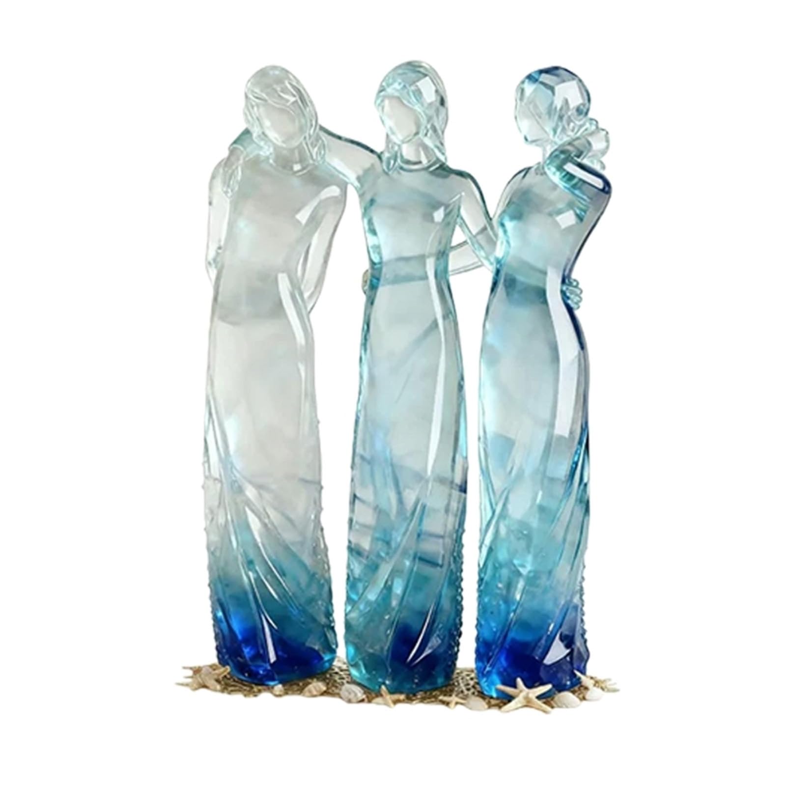 YWLUUOO Hope God Sister Hug Seraph Clear Figurine Unique Sentimental Memory Excellent Homes Decors & Gift Choose Seraph Wing Embracing