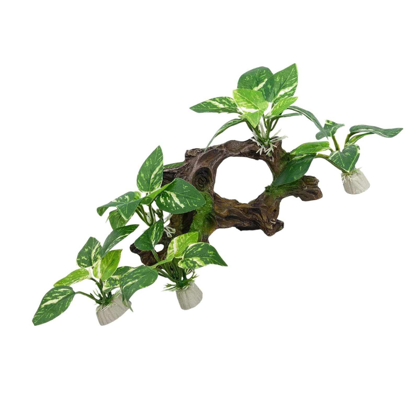 YWLUUOO Bright Silk Aquatics Plant Driftwoods Cave Decors for Bettas Fish Tanks Safe Resins Reptiles Terrarium Setups Aquarium Silk Plant