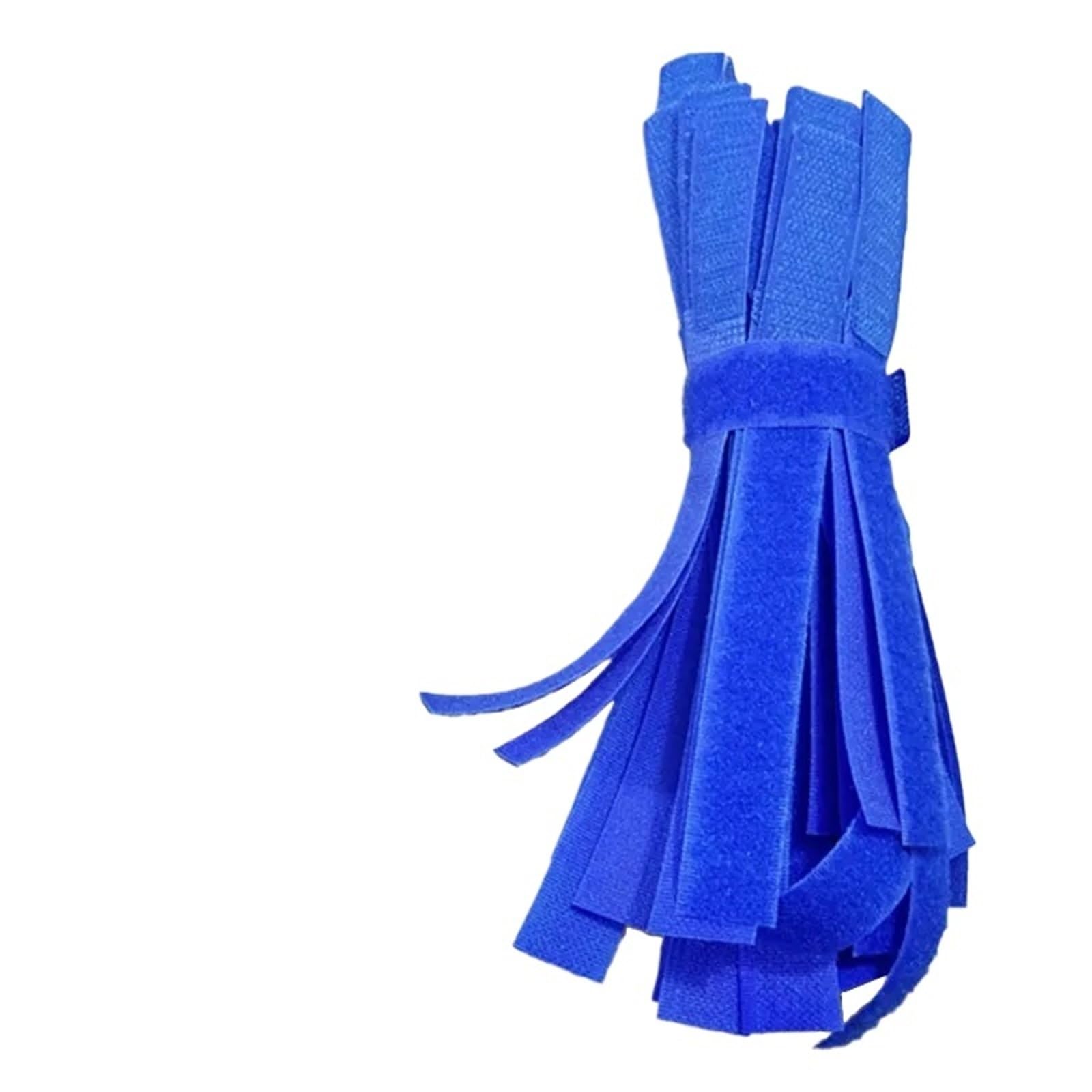 Gjgfjghk Blue Zip Ties 50Pcs Reusable Cable Ties Hook And Loop Fastener Cable Tape Cord Tie Self-Adhesive Securing Straps Organizer Cable Management Long Cable Ties(Blue)