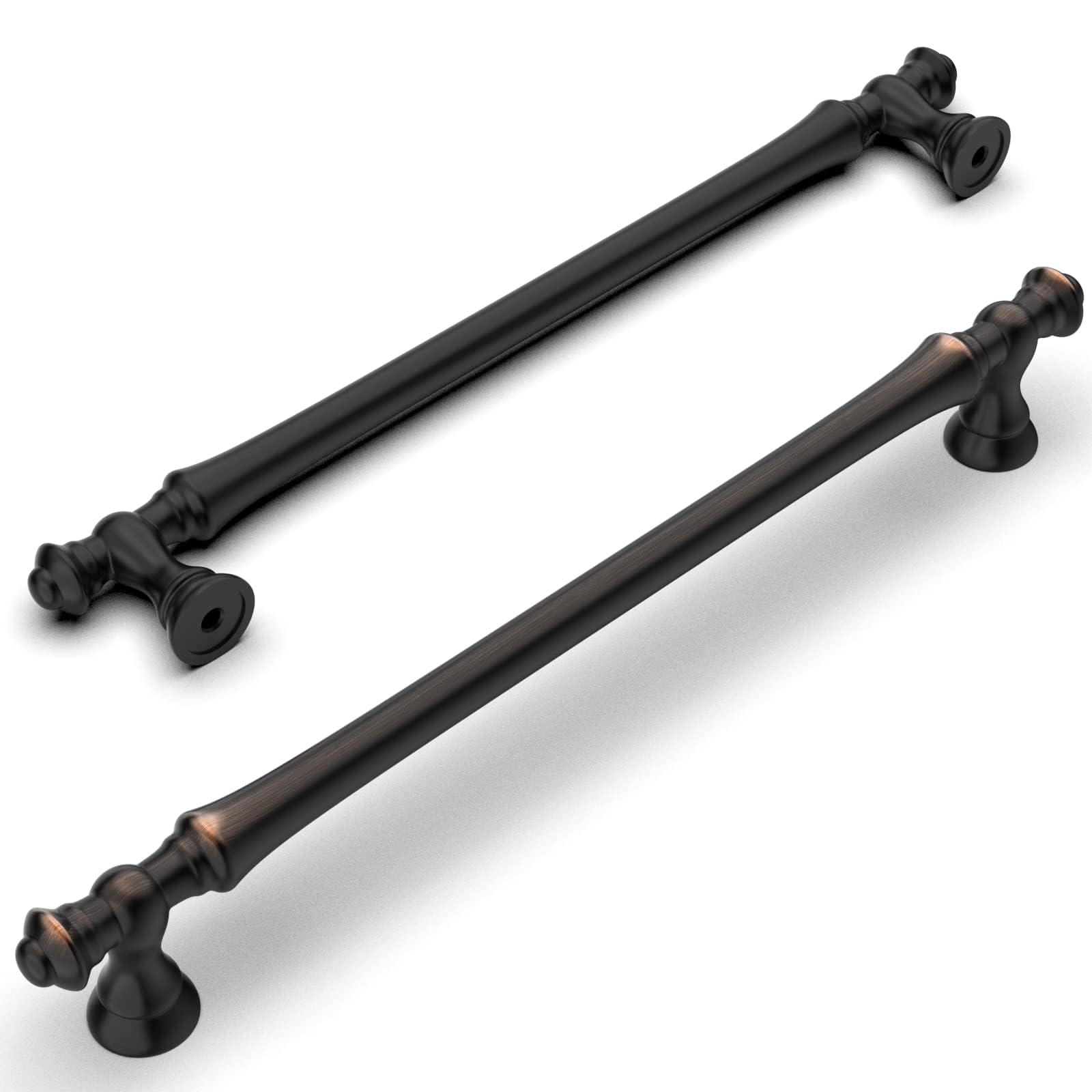 Amerdeco 10 Pack Oil Rubbed Bronze Cabinet Pulls 9 Inch(228mm) Hole Center Cabinet Hardware Kitchen Cabinet Handles for Bathroom Drawer Pulls Dresser Pulls ZH0014 — image 1