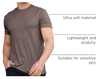 Men Soft T-Shirt Casual Short Sleeve Basic Tee Shirts Big & Tall