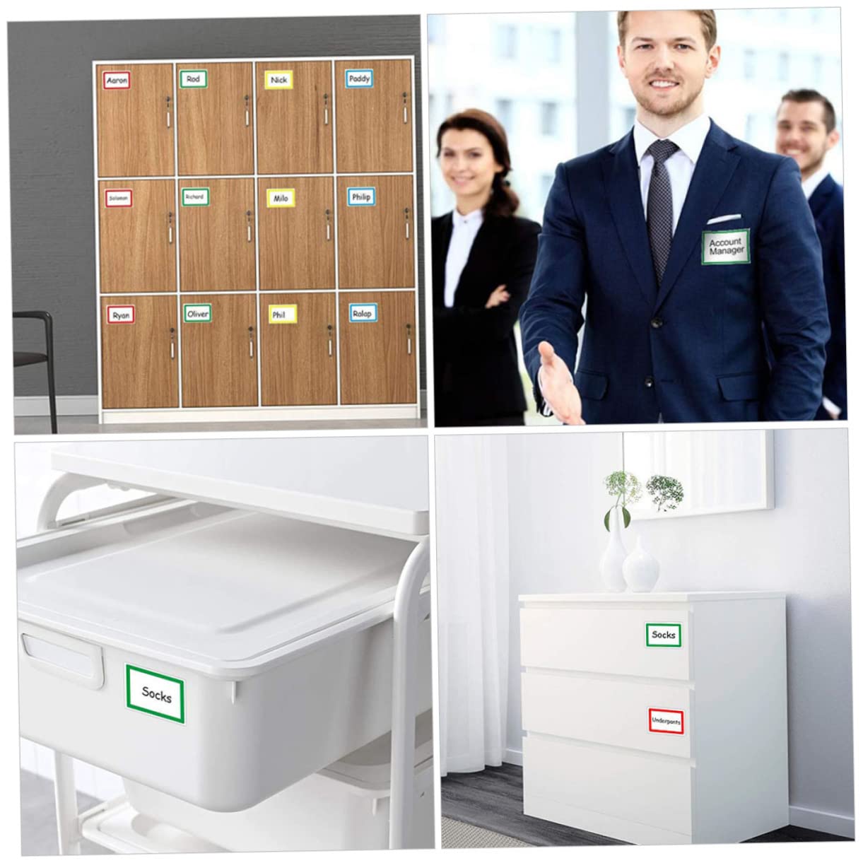 EXCEART 10rollen Bunte Cartoon Namensetiketten Selbstklebende Namensaufkleber Im Rollformat Für Schule Büro Und Partys Pro Langlebig Und Einfach Zu Beschriften