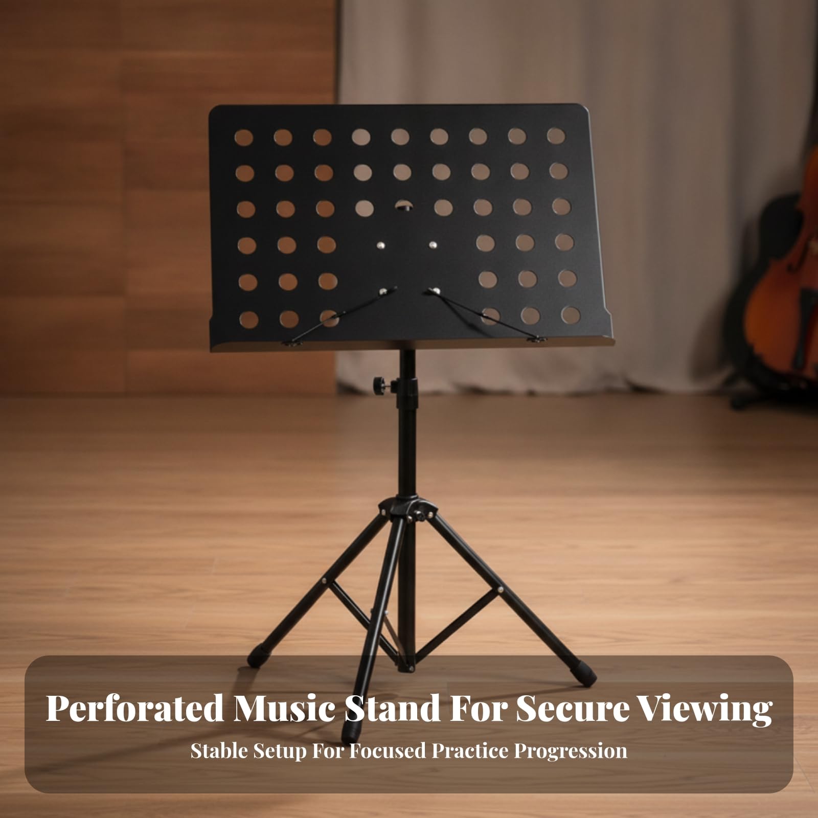 Atril Plegable Ajustable | Portátil, Atril para Partituras, Estable, Conciertos, Músicos