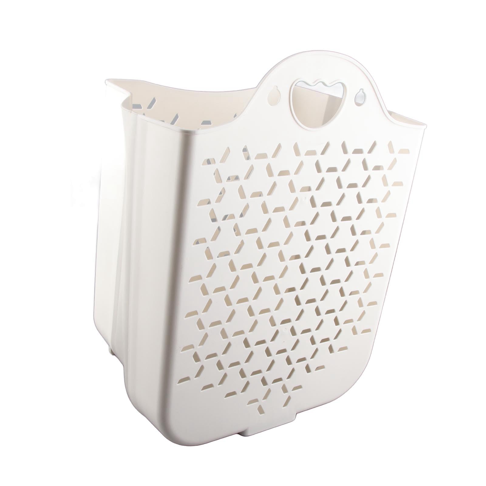 Cestello per Bucato Pieghevole da Parete, PP (XL White)