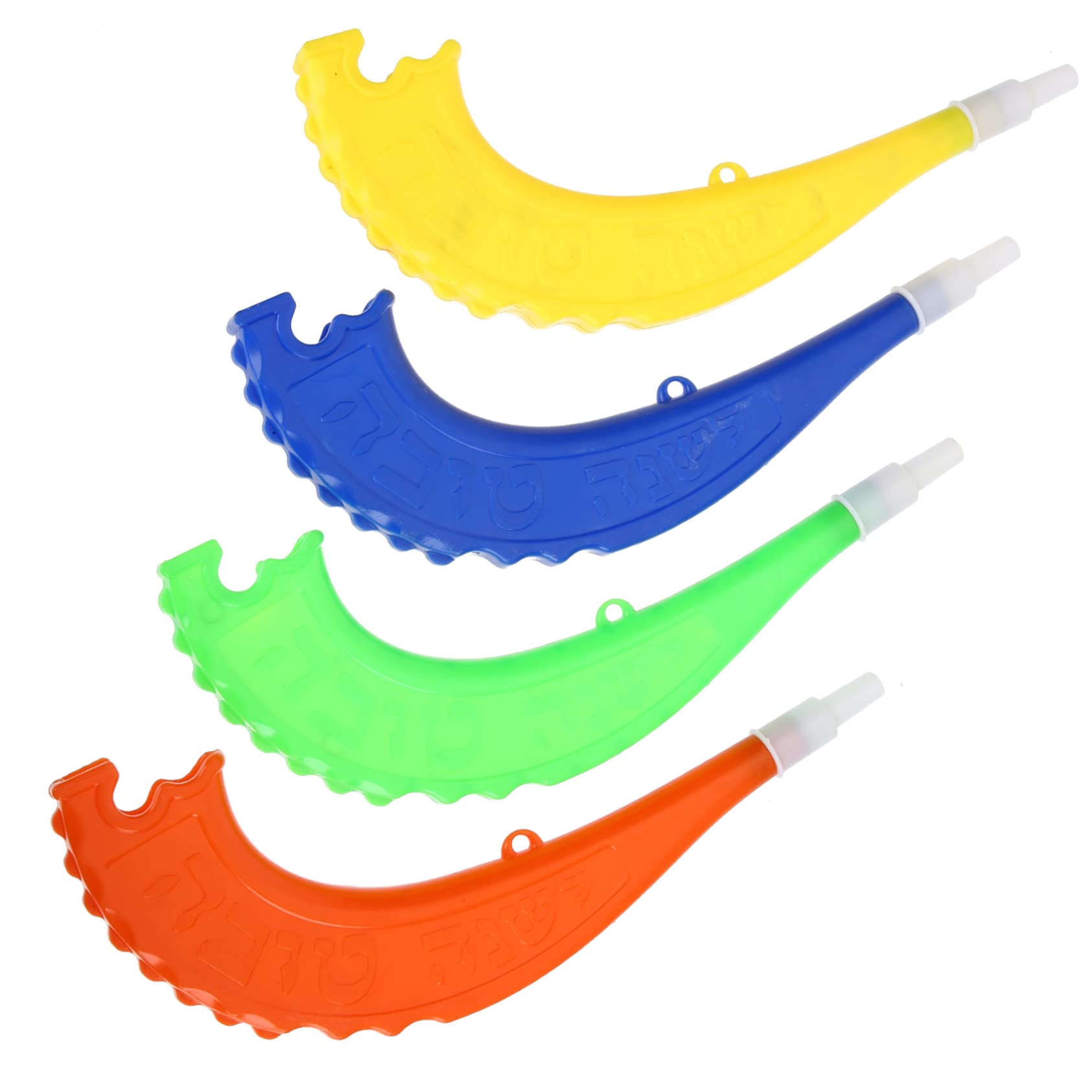 Toyvian 4 Pièces Corne Courbée Chofar Trompette Sifflet Plastique pour Enfants Fête