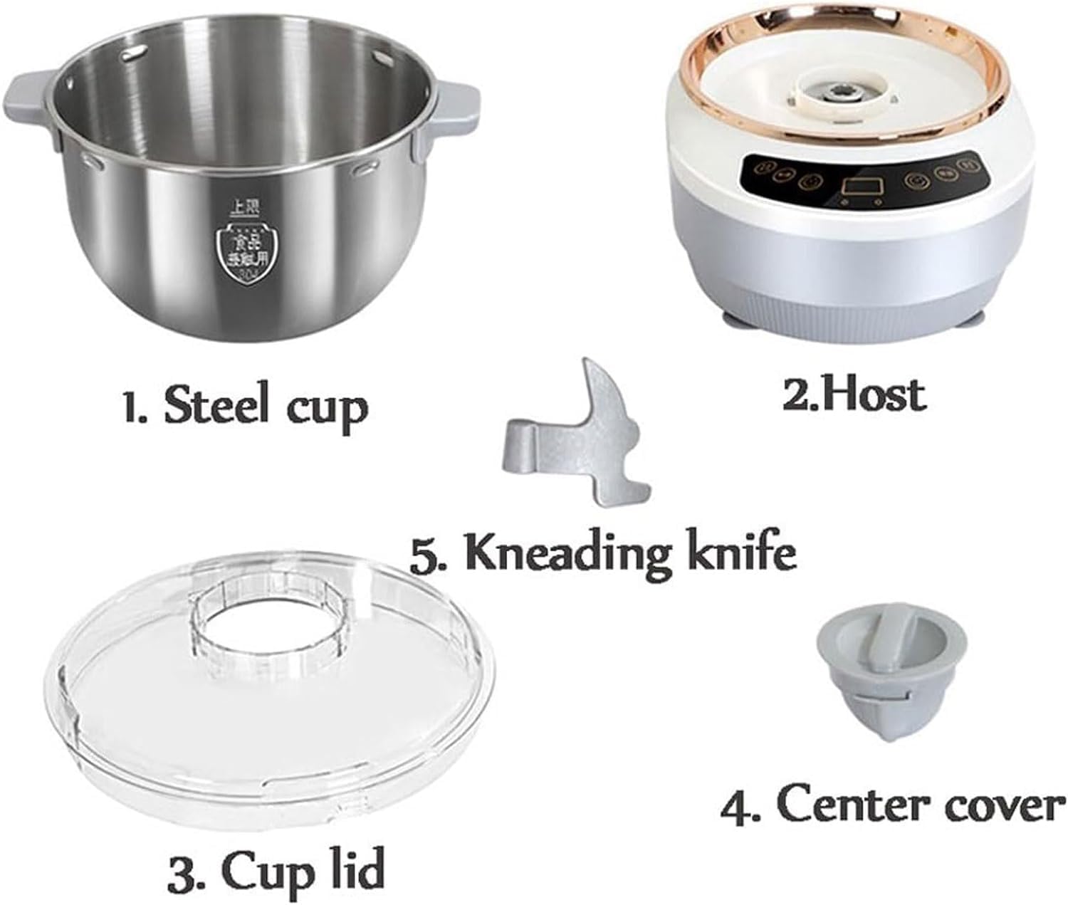 Machine à Pâte Avec Fermentation - Pétrin 5L/7L Acier Inox - Minuterie Et Panneau Tactile - Pour Pain, Pizza