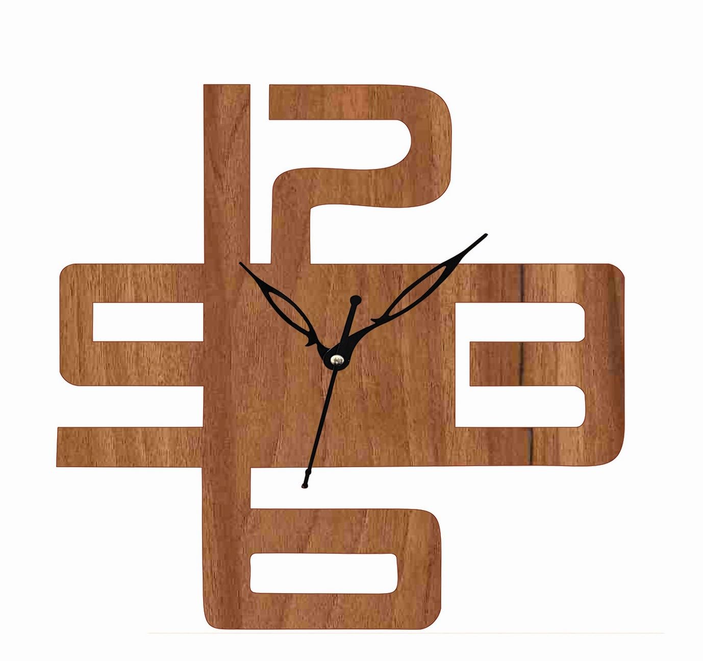 ADK Antique Big Size Hanging Roman Number Watch for Living Room, Bedroom, Office, Decorative Wall Clock for Home Decor (30x30 cm, Wooden Brown) 67