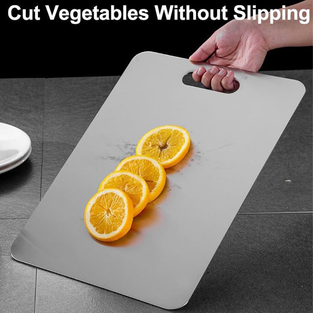 tagliere titanio,tagliere in titanio per cucina,Cucina- durevolezza leader del settore, tappetino da taglio in titanio su entrambi i lati, per carne, frutta e verdura (15 x 11in)