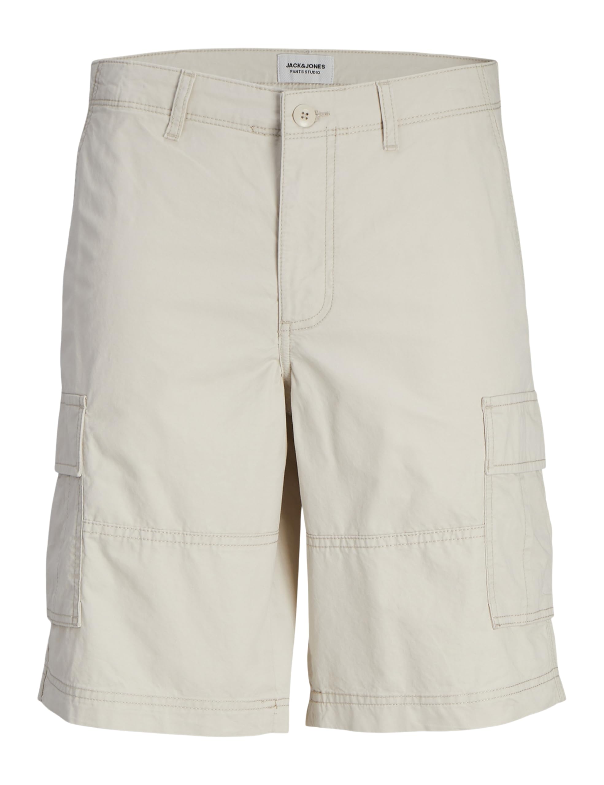 JACK & JONES Men's Jpstcole Jjcampaign Short Cargo Shorts, Moonbeam, M
