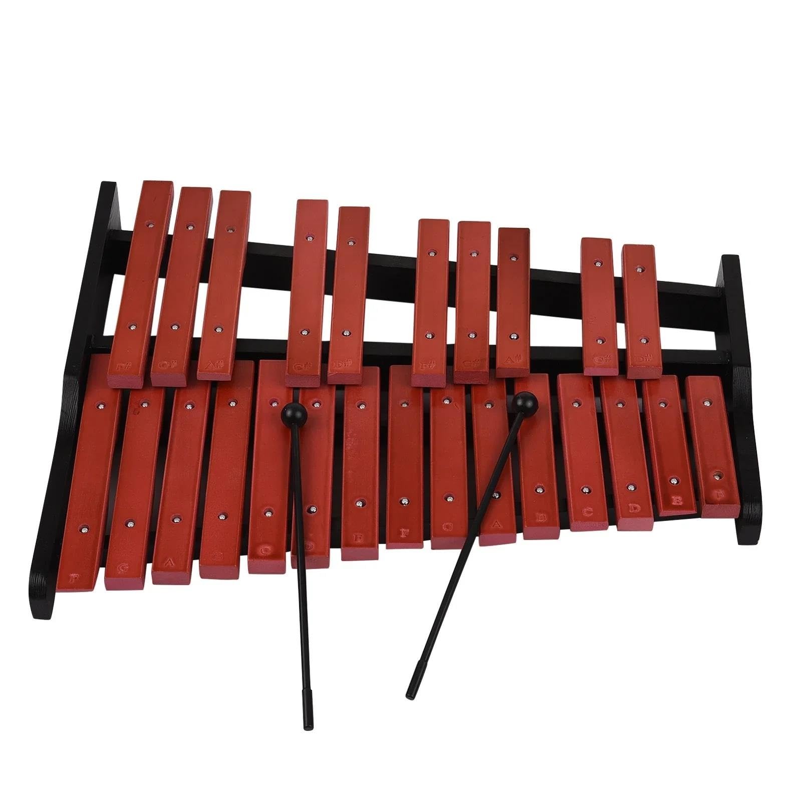 Instrumento De Percusión Plegable Xilófono Glockenspiel De Madera De 25 Notas Con 2 Mazos