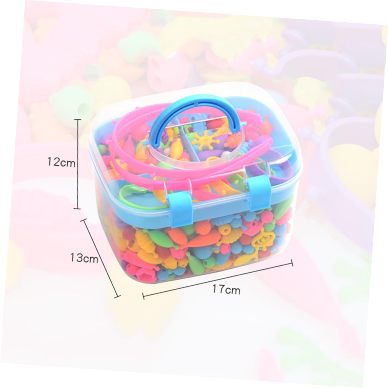 TOYANDONA 1 Boîte jouets Rayan pour les enfants bricolage colliers perles jouet pour enfants bracelets mignons pour les filles jouets de perles pop d'éveil caisse de rangement