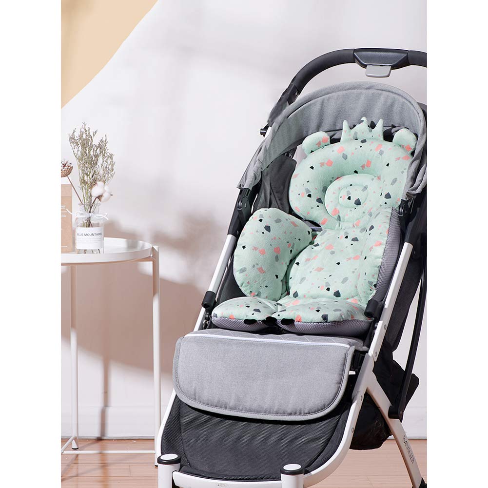LTSWEET Copriseduta Passeggino Universale Cuscino Pads Invernale Traspirante Confortevole Protettori per Sedile Seggiolone Pappa Seggiolino Auto per Bambini Cuscino,Blu