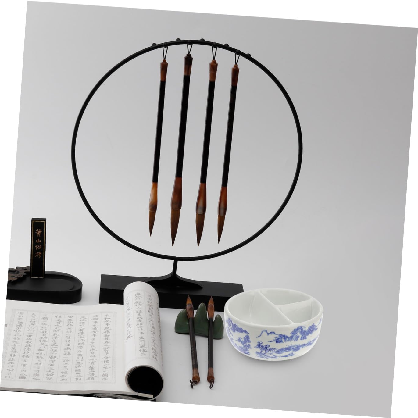 Homoyoyo 1 pièce Palette Céramique à Peinture Multifonctionnelle avec Compartiments Assiette de Mélange pour Pigments et Couleurs Accessoire Pratique pour Artistes