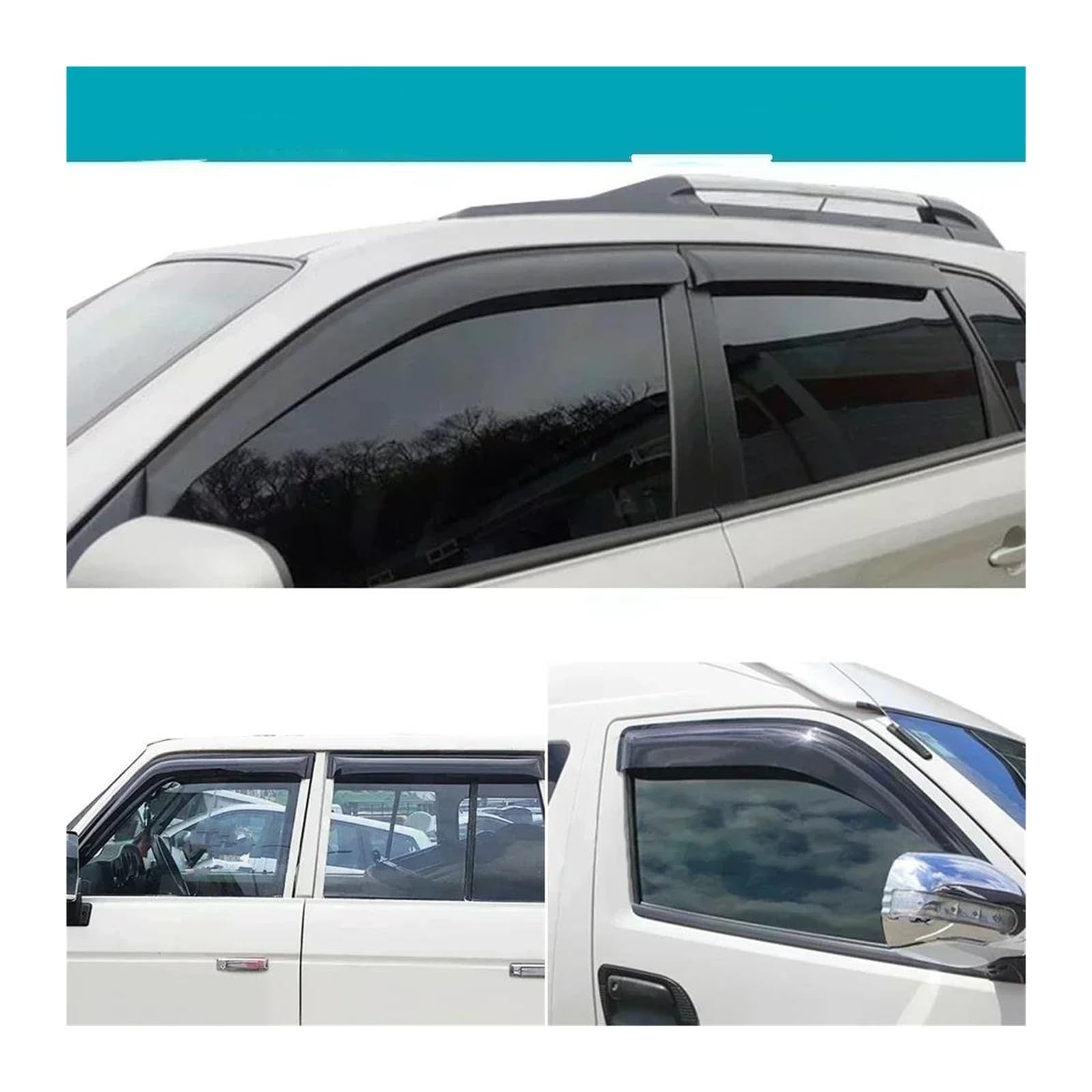 Visiera Antipioggia Visiera Finestrino per Silverado 1500 2007-2013 Cabina ESTESA Deflettori Antivento Parapioggia Portiere Tendine Ventilazione Ventvisor Visiera Parasole
