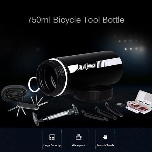 Miniatura 6 de Kit de herramientas de reparación de bicicletas, kit de herramientas de reparación de bicicletas con mini bomba 14 en 1, kit de herramientas