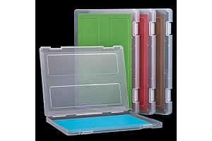 Udefineit 4PCS Clear A4 File Storage Box