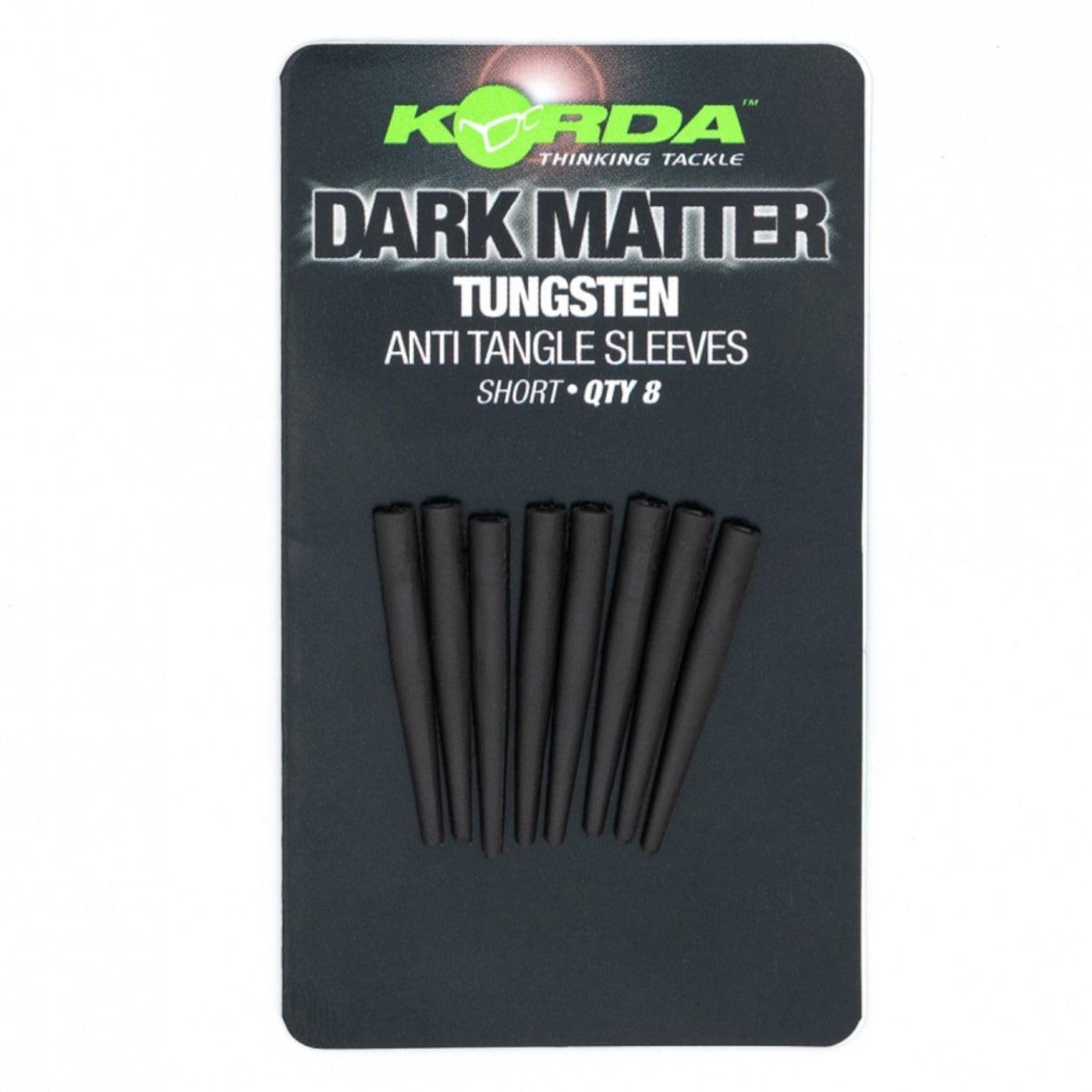 Korda Dark Matter Tungsten Anti Tangle Sleeves Short, 10 Pack, Tungsten, Prevents Tangles, Ideal for Carp Fishing, Easy to Use, Durable and Versatile, Available in Various Lengths and Colores