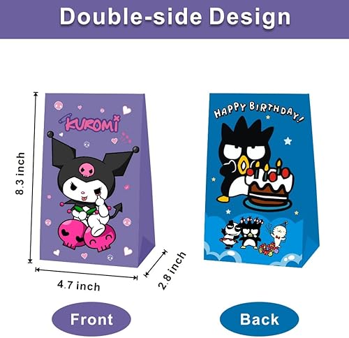 Miniatura 3 de ARHAVI Keroppi Pompompurin Badtz - Bolsas de regalo para niños, suministros de decoración de fiesta de cumpleaños, 12 unidades