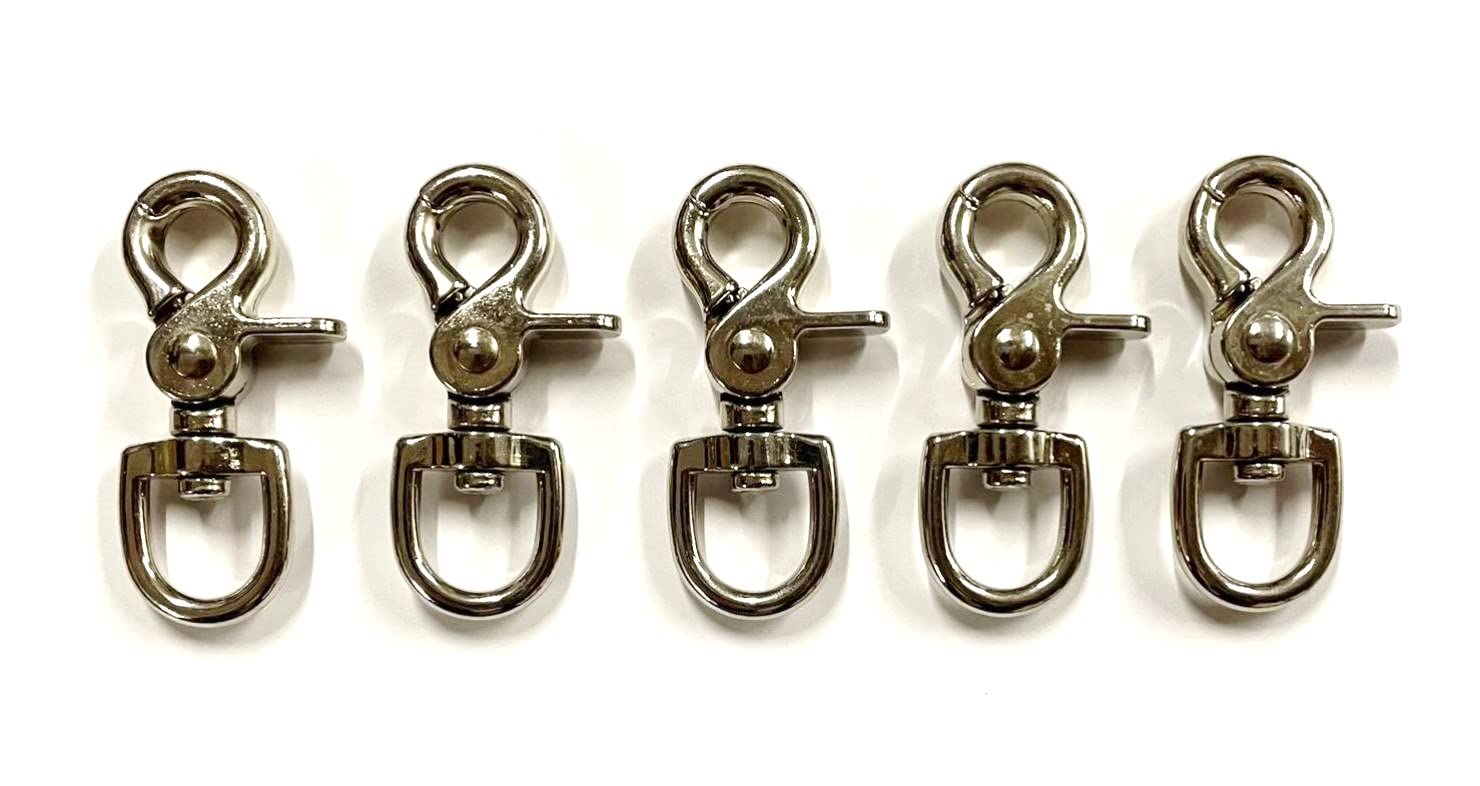 Church Products Uk Nickel Plated Diecast Scissor Trigger Clip/Hooks Clasps X5 For 16Mm Dog Leads Webbing Straps Crafts Etc (16Mm X5)