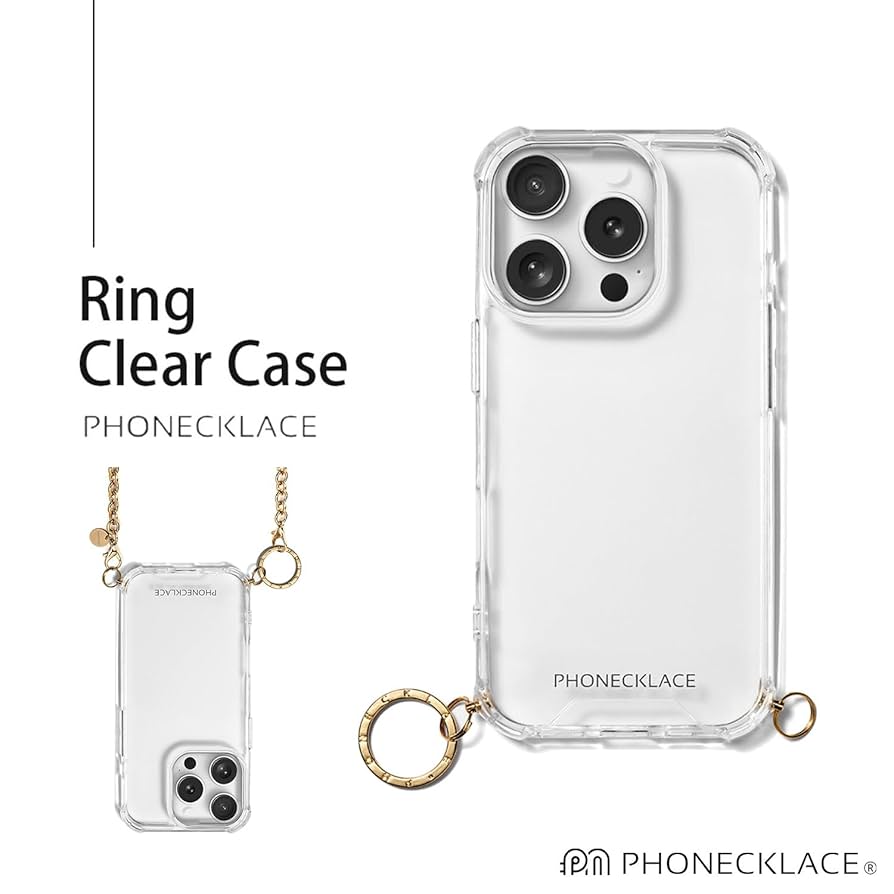 XOUXOU iPhone 16 Pro クリアケース　ストラップ対応 Amazon.co.jp: iPhone 16 Pro ケース クリア 透明 カバー