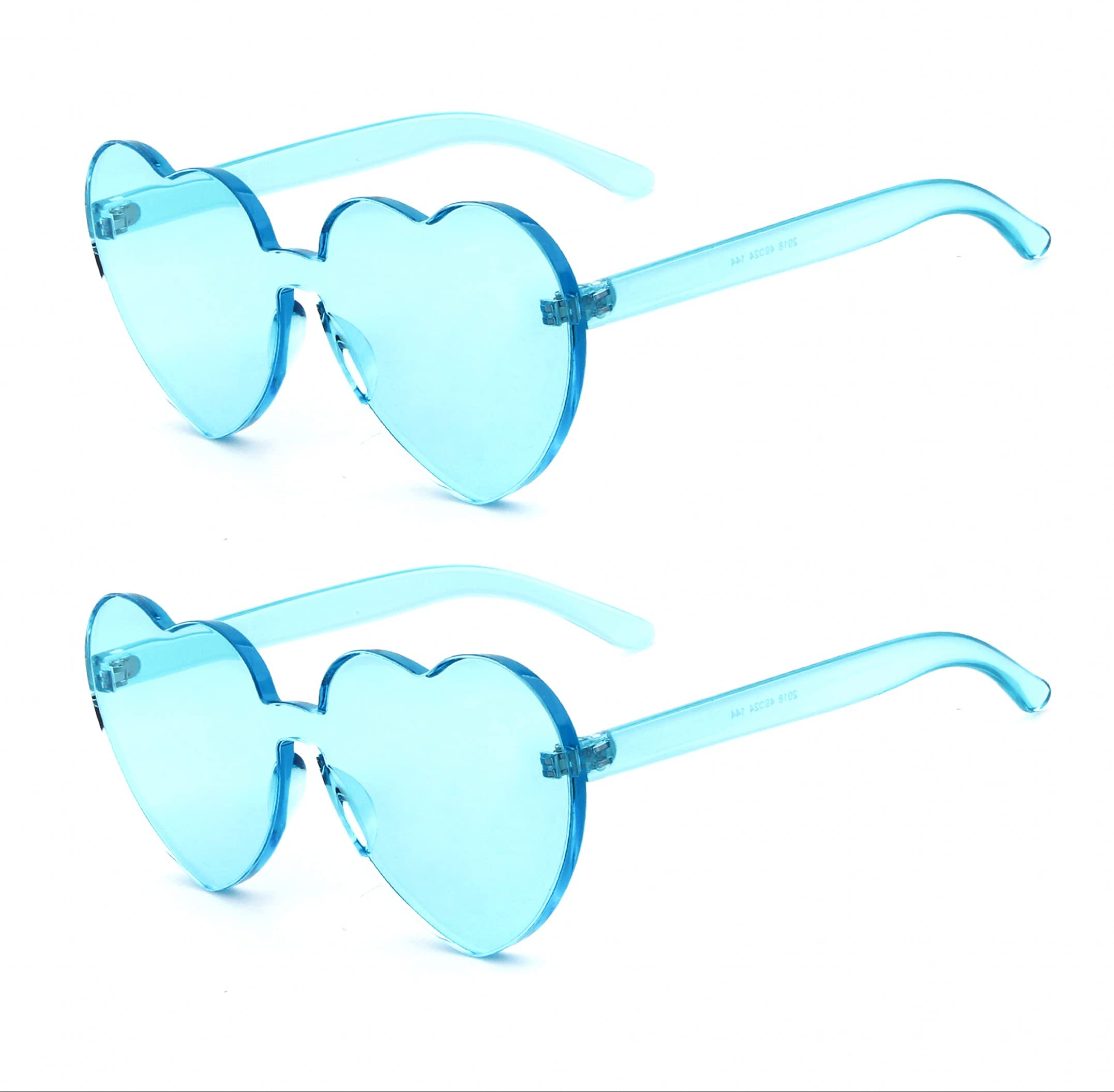 ADE WU Cute Heart Sunglasses for Women Men Trendy Fun Colorful Rave Party Sun Glasses