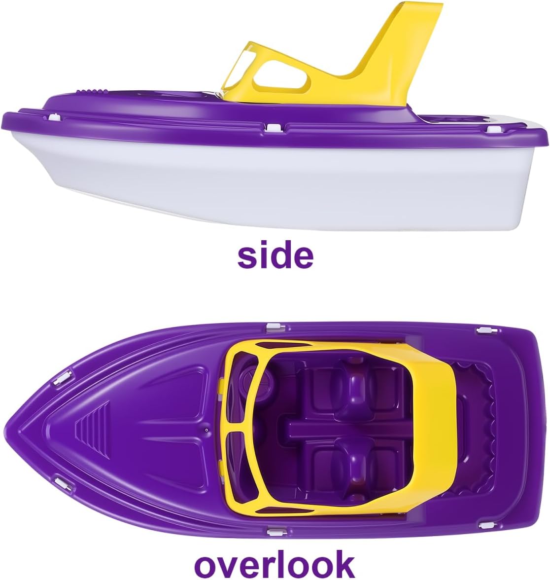 TOYANDONA Boat Bath Toy - Floating Speedboat Bathtub Toy Boat Plastic for Baby Toddler Bath Kids Shower Pool Beach and Water Play