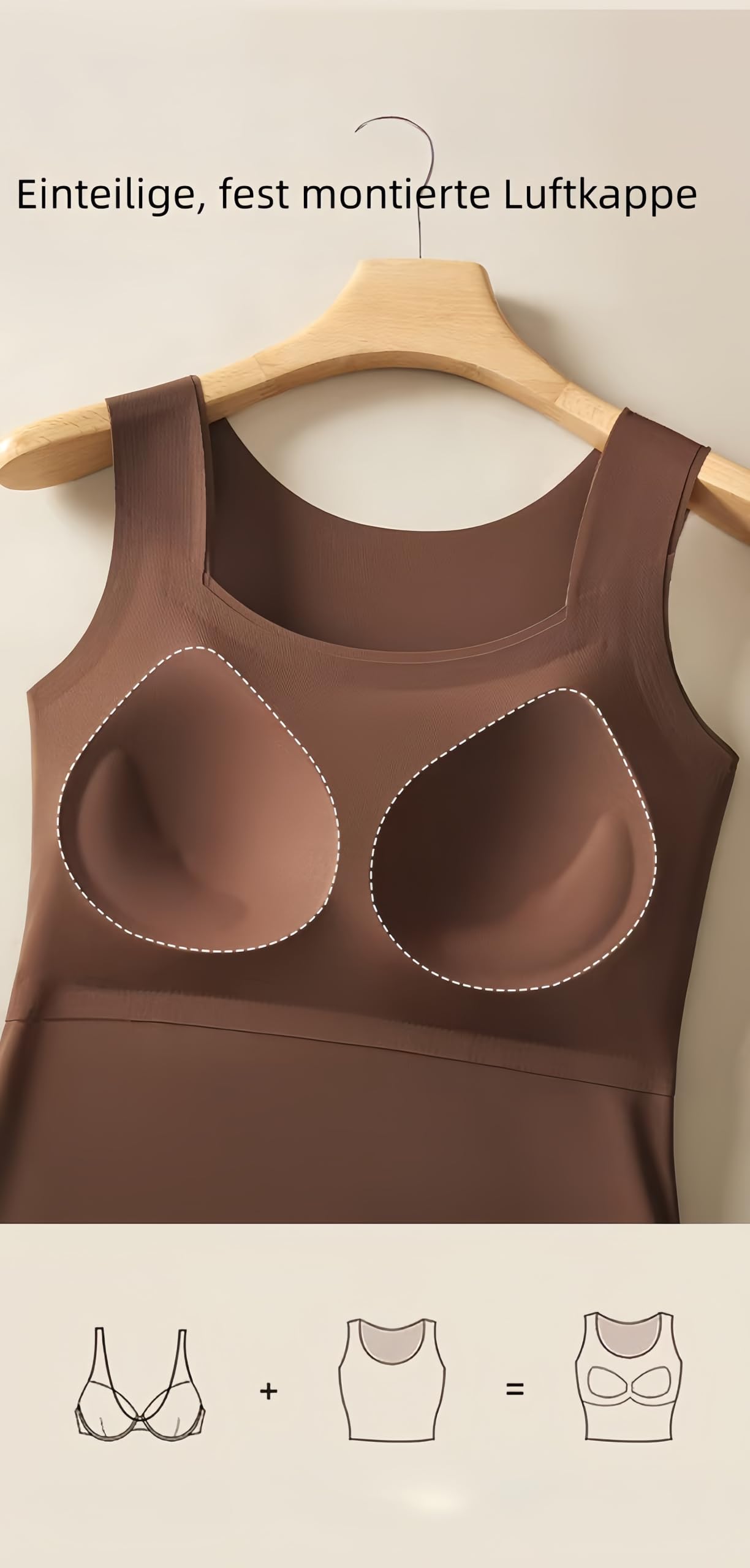 Revellx Débardeur Femme sans Manches avec Soutien-Gorge Intégré, Col en U sans Couture, Haut Extensible et Galbant, Débardeur de Sport et de Yoga, Coupe Ajustée pour Entraînement Confortable