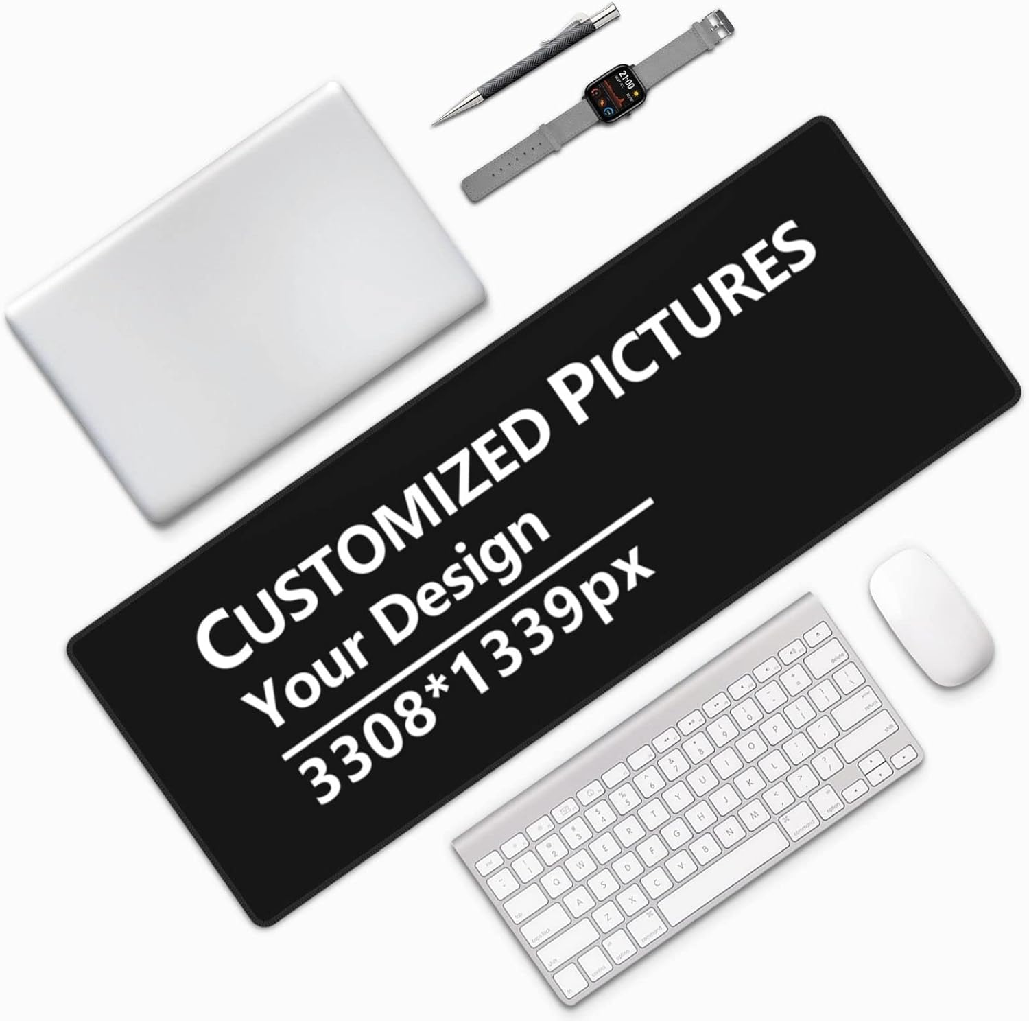 Custom Anime Large Mouse Pad - Non Slip Rubber Base Gaming Anime Mouse Pad for Computer | Compatible with Kimetsu No Yaiba Home Office Long Mouse Mat