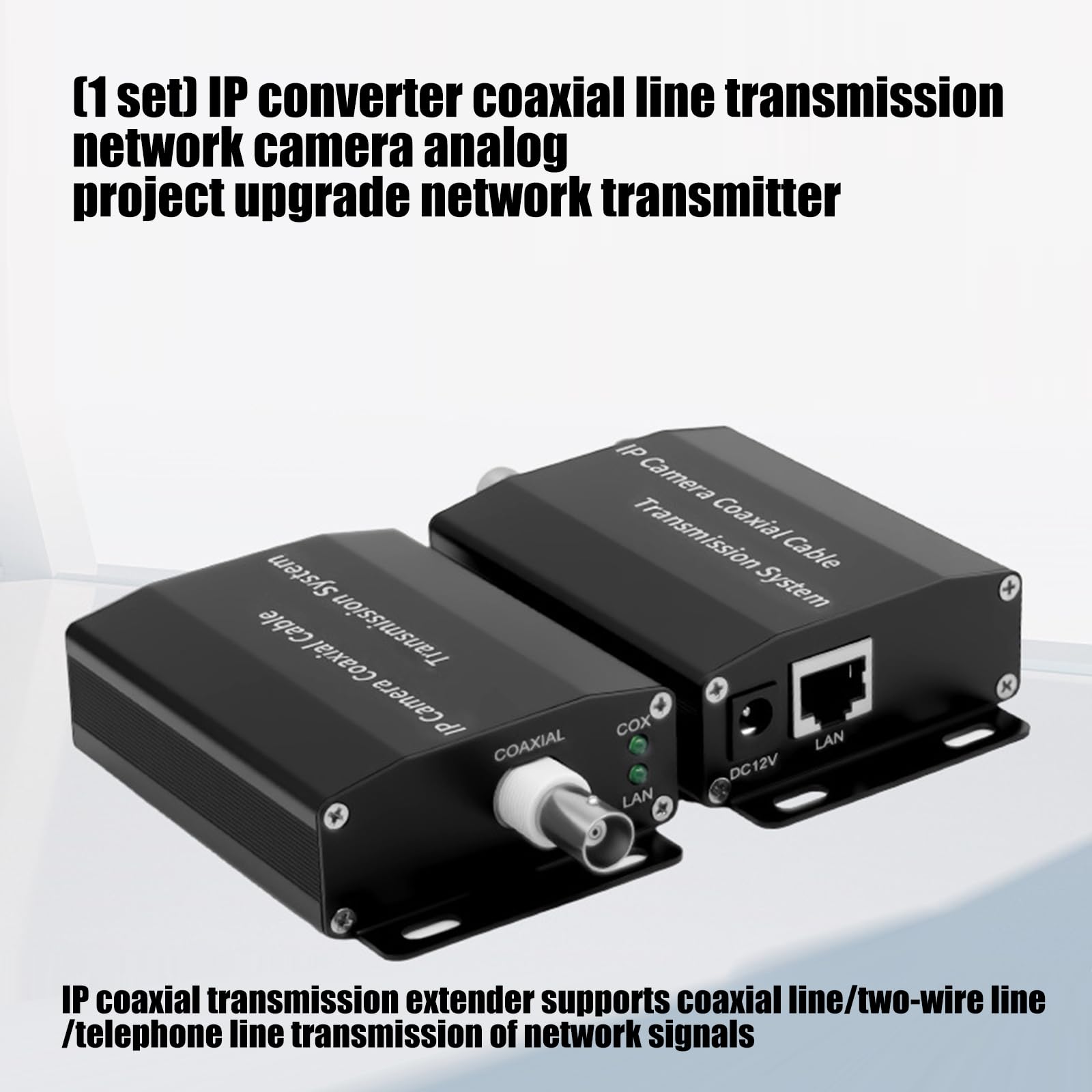 tramite coassiale, collegamento in rete con trasmettitori coassiali RG59-BNC, estensore per la conversione del segnale di segnali analogici in sistemi di sicurezza