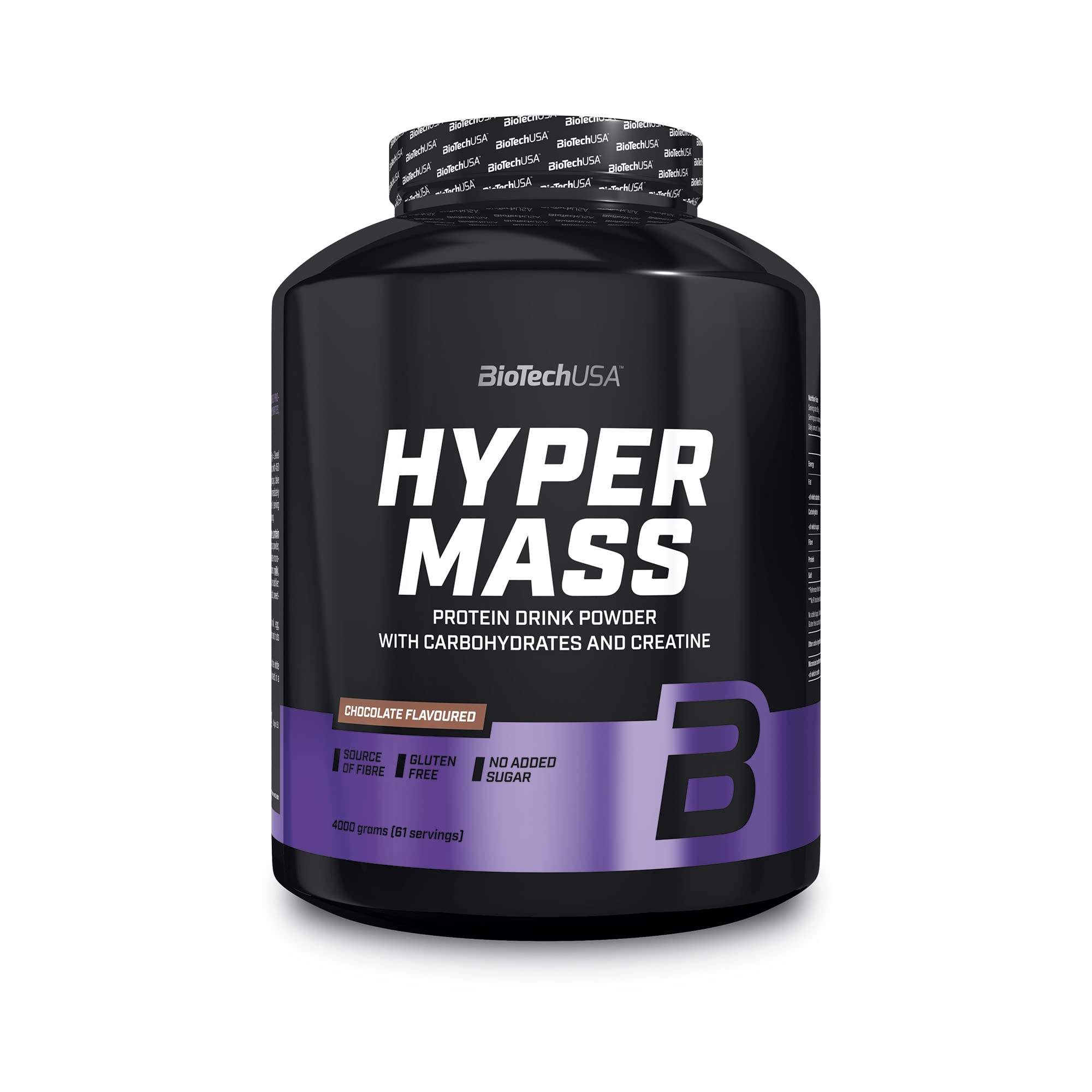 BioTechUSA Hyper Mass | Prise de masse avec mélange de glucides et de protéines | Créatine micronisée | Sans gluten, 4 kg, Chocolat