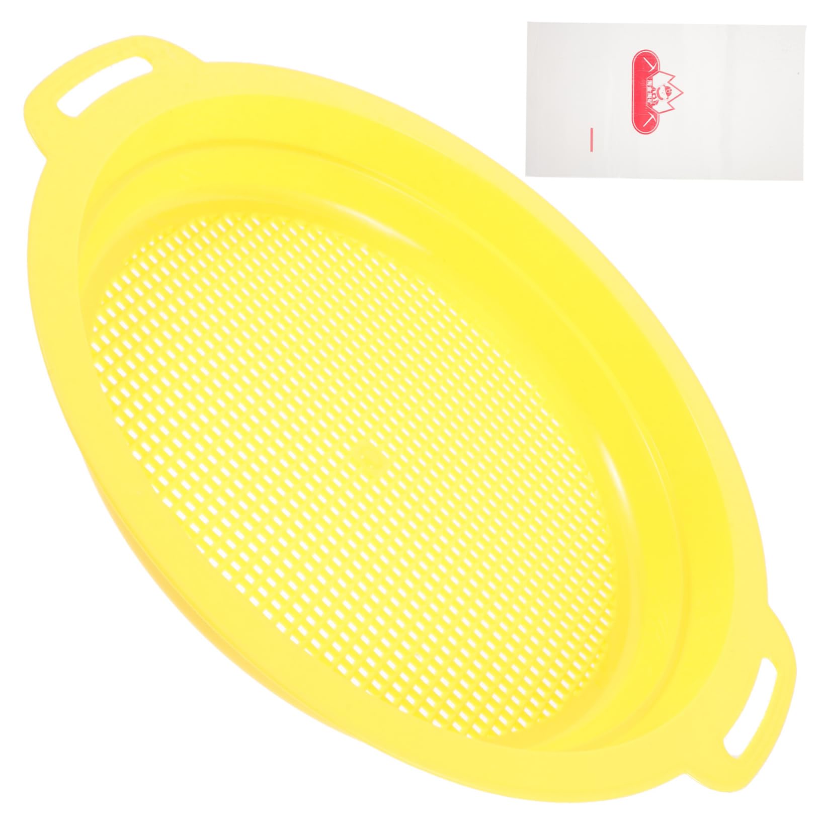 ibasenice Lightweight Mining Sieve Pan Panning Sifting Pan with Non-Slip Handle for