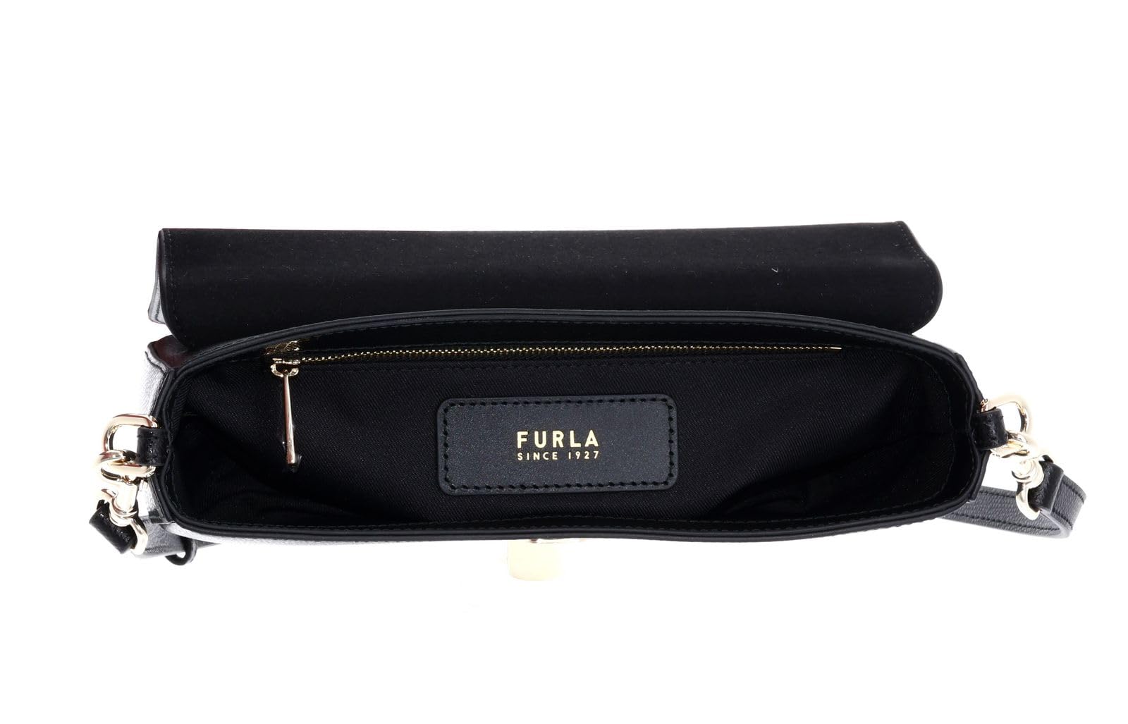 Furla Cuero bolso bandolera bolso de hombro Iride Crossbody Bag Nero negro