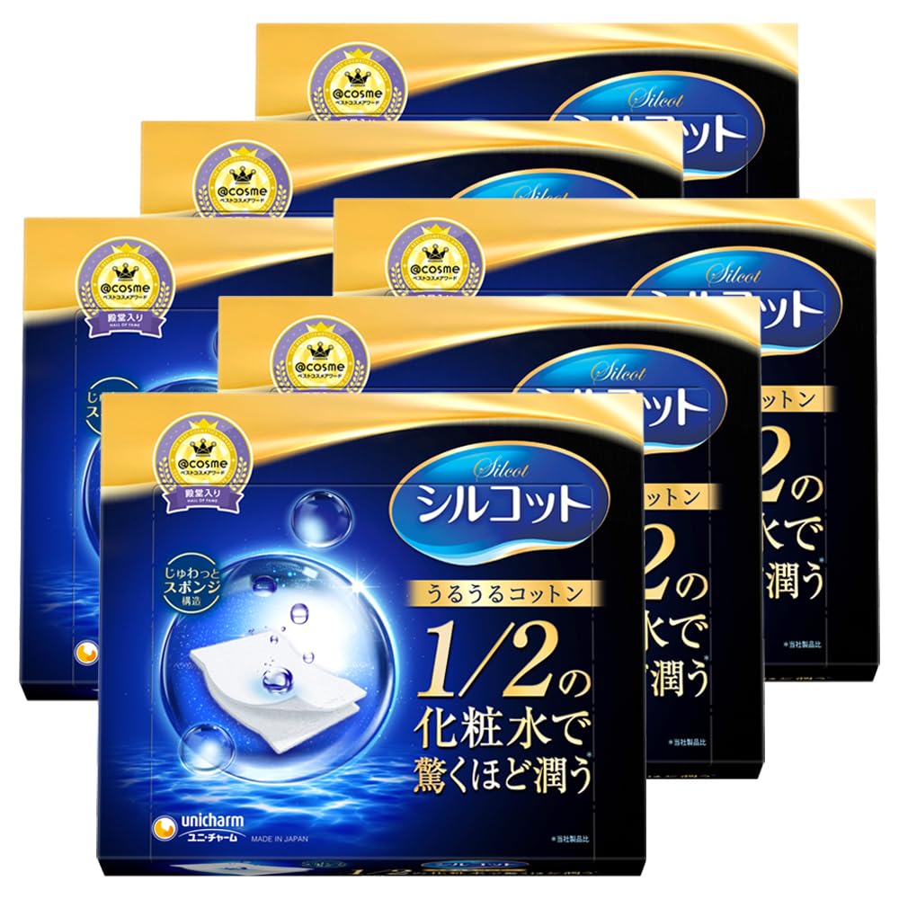 シルコット コットン うるうるコットン じゅわっとスポンジ構造 40枚入×6個…