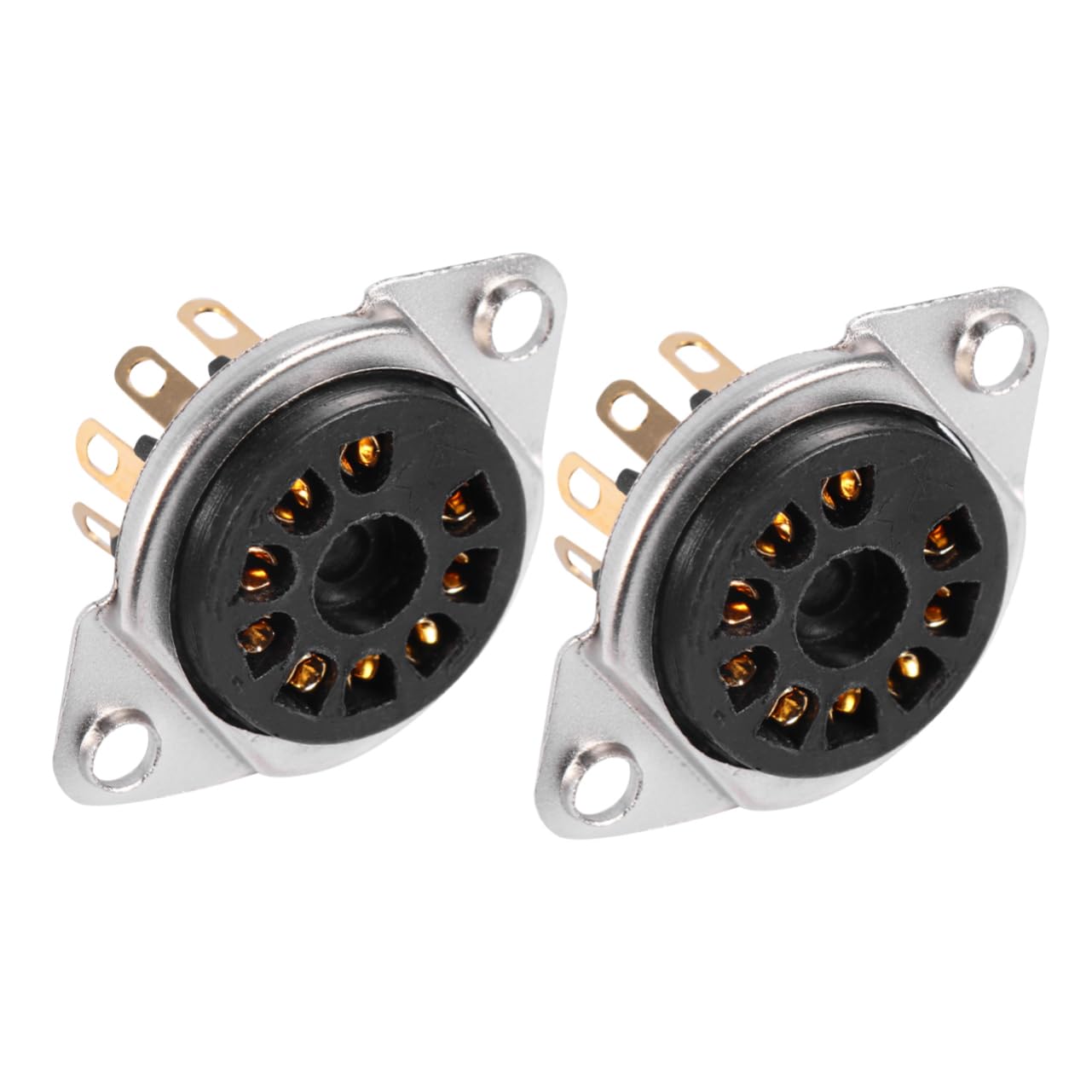 BESTonZON 4 Pièces Amplificateur Audio guitare prise de Tube électronique 9 broches support de douille tube Base à 9 broches pour guitare Prise électronique à