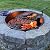 Pilot Rock 30 Inch Heavy Duty Steel Ground Fire Pit Ring Insert Liner and Metal Cooking Grate for Grilling, Camping, and Backyard Bonfires, Black