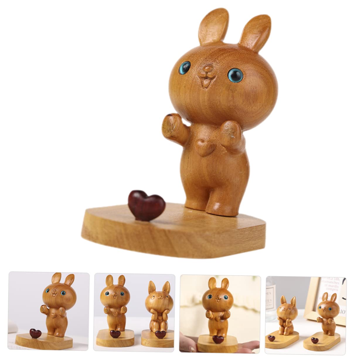 HEMOTON 3pièces Support De Téléphone Forme De Lapin Support Smartphone Portable Adorable pour Smartphone Et Tablette Décoration Pratique Et Créative pour Votre Espace De Travail