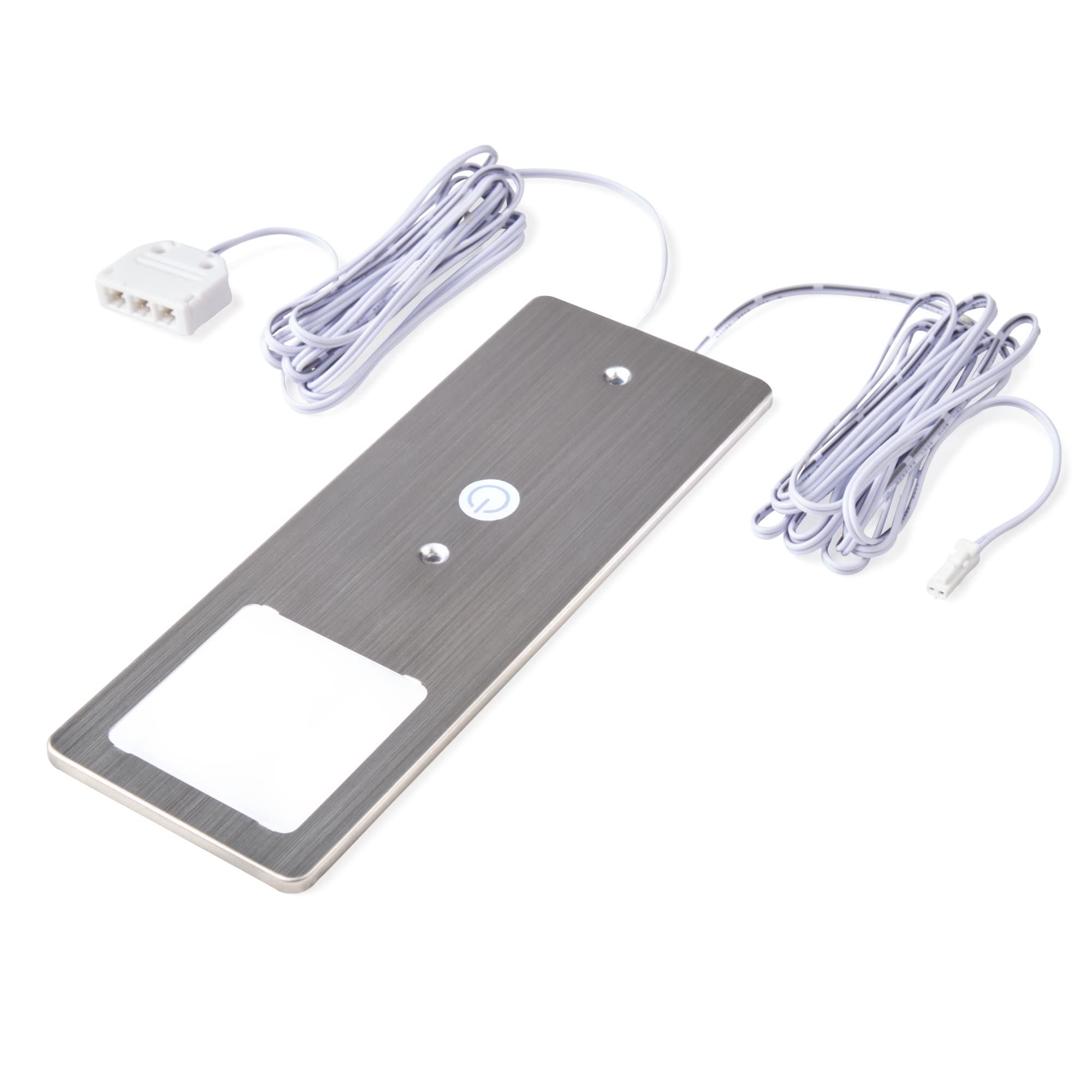 kalb | LED Unterbauleuchten Edelstahl gebürstet 5W- sehr flache Küchenleuchte mit Touch-Dimmfunktion Einbaustrahler Einbauspot, Auswahl:4er Set warmweiss